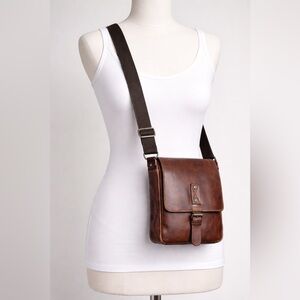Vintage Genuine Leather Crossbody Bag